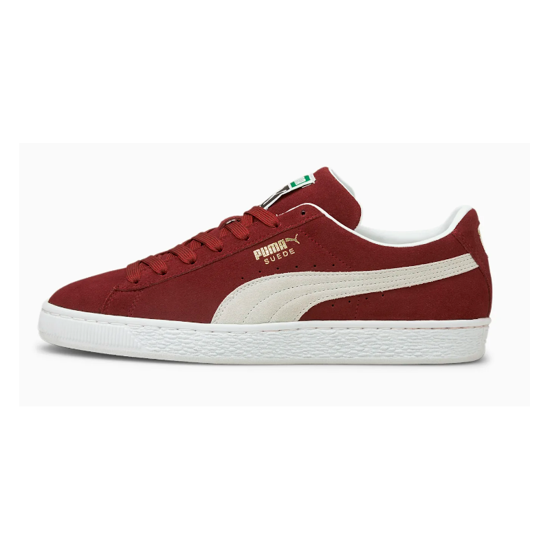 puma suede cabernet white